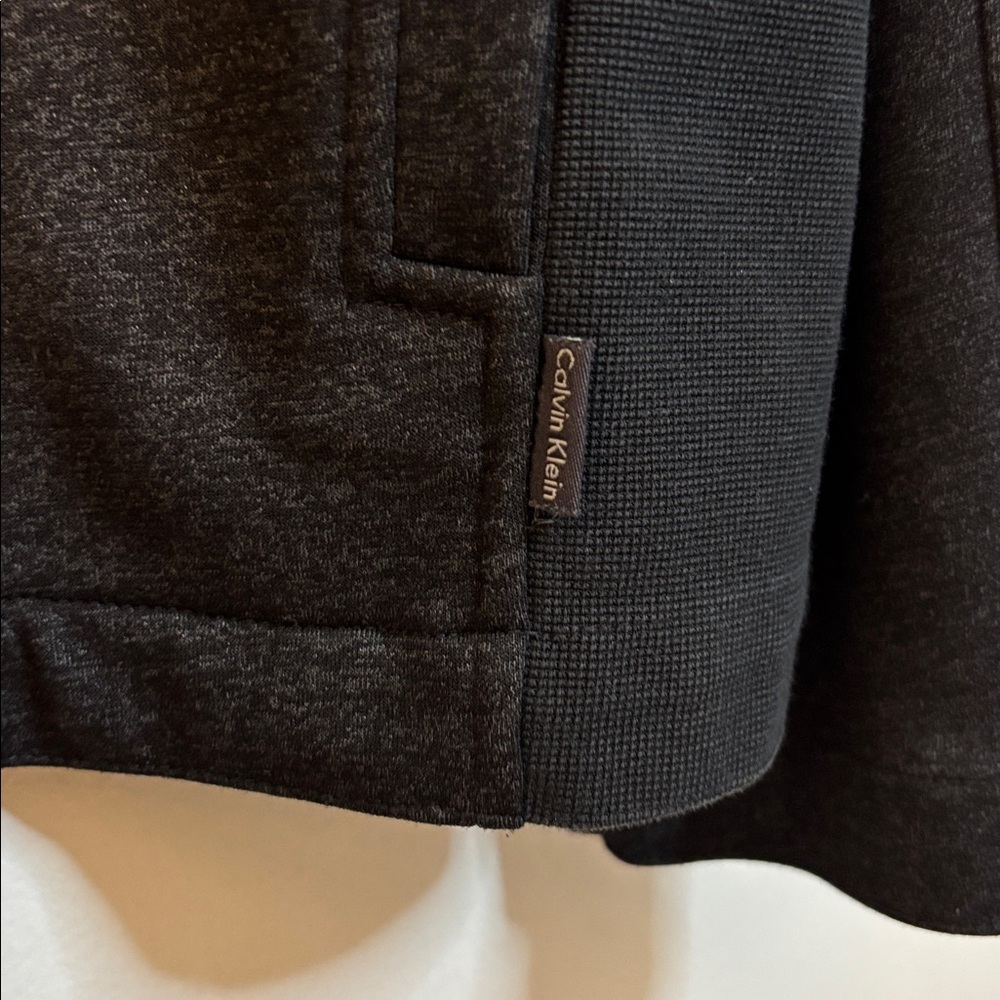 Calvin Klein Moto Men’s Asymmetrical Zip Jacket Charcoal Grey Size XL Slim Fit - Picture 6 of 7